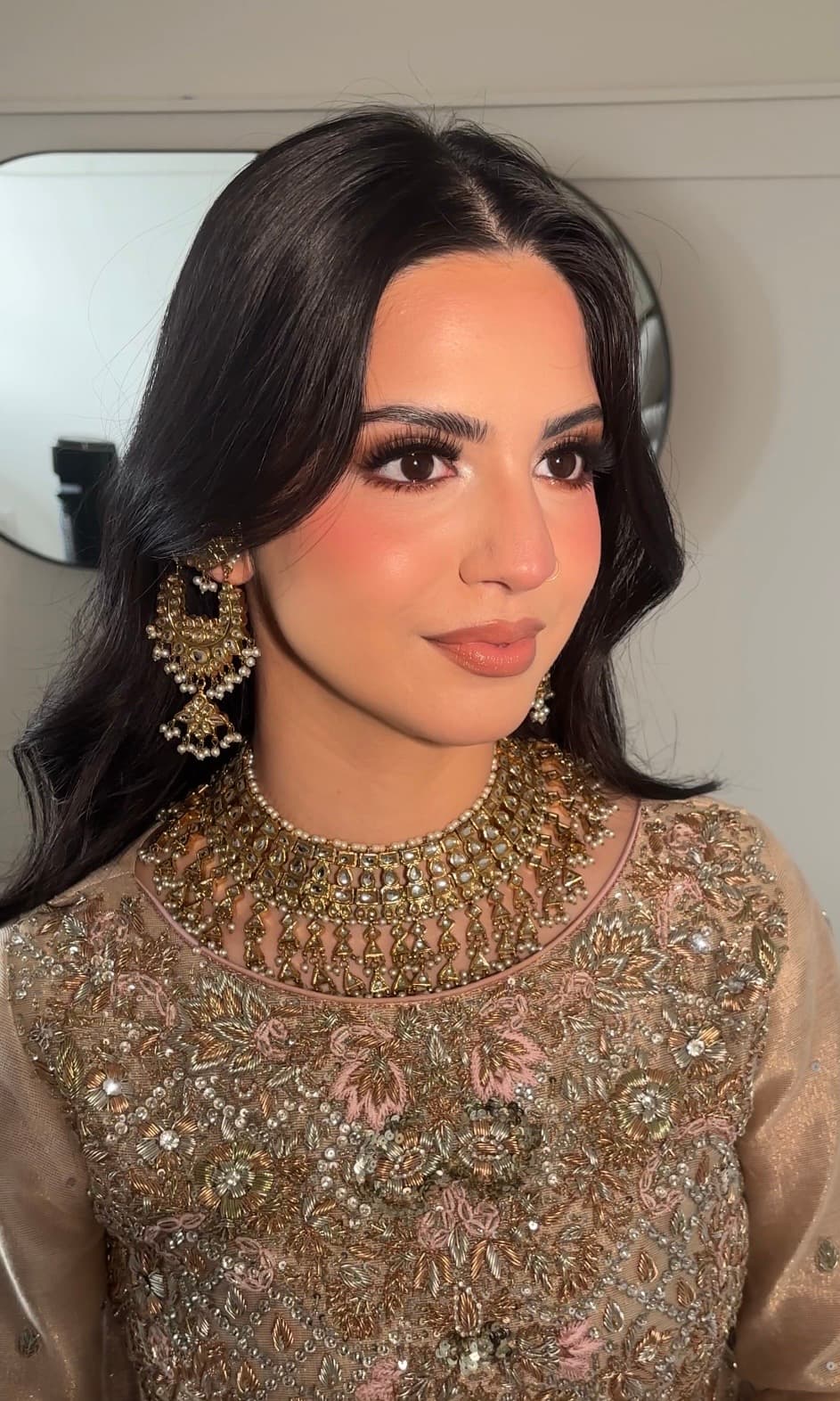 Pre-Bridal Glam makeup look by Beeha Beauty in Mississauga for bridal and event clients